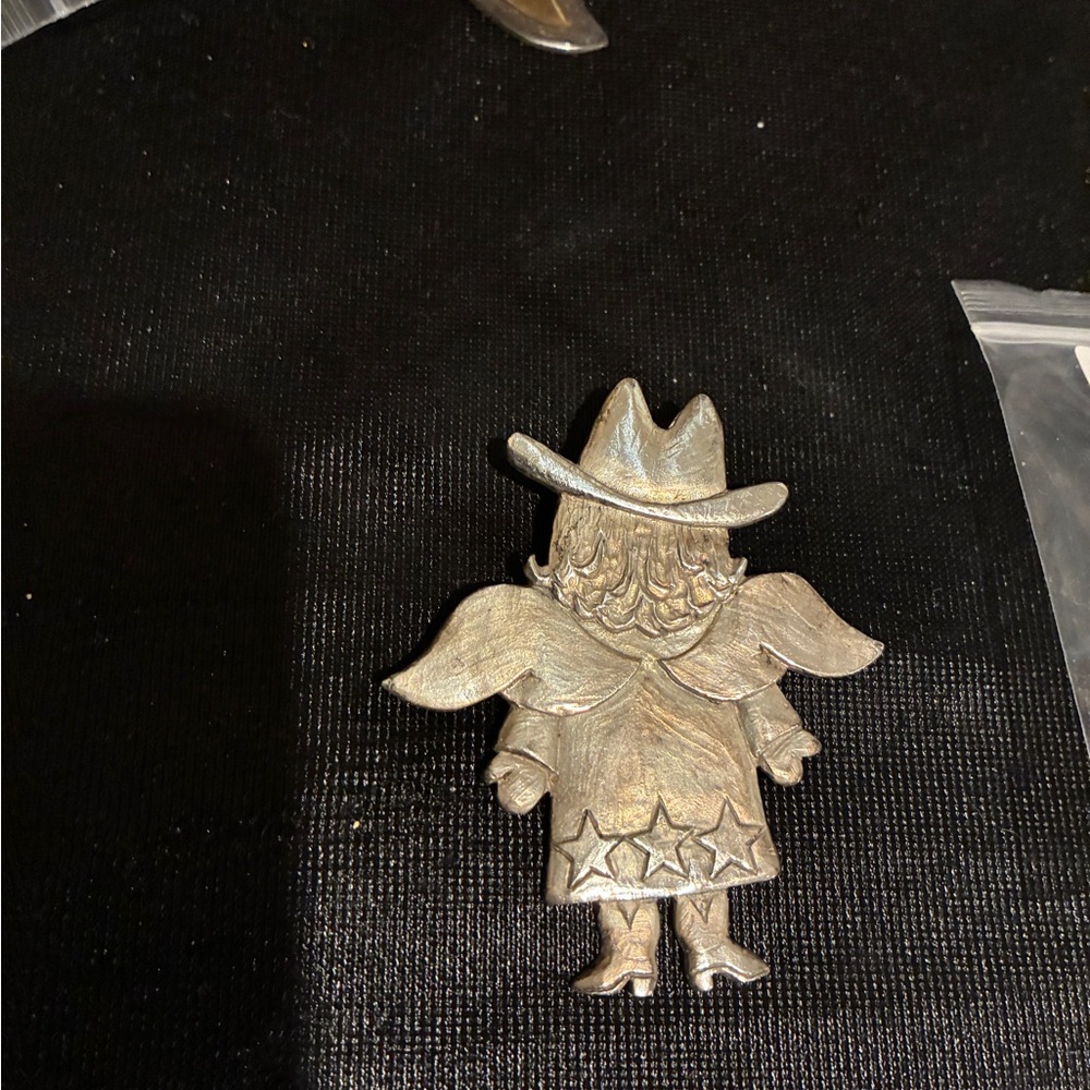 Silver Angel Pendant Necklace